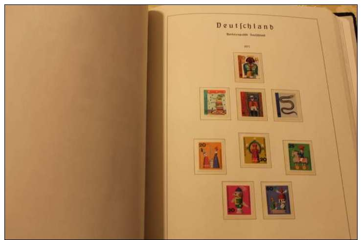 (427)Leuchtturm Album mit Folien 2x 1964-76  BRD  mit Marken ** + o  bitte lesen ! Stark reduziert !!