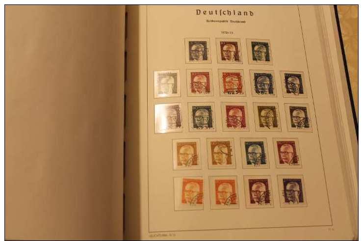 (427)Leuchtturm Album mit Folien 2x 1964-76  BRD  mit Marken ** + o  bitte lesen ! Stark reduziert !!