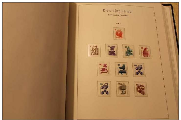 (427)Leuchtturm Album mit Folien 2x 1964-76  BRD  mit Marken ** + o  bitte lesen ! Stark reduziert !!