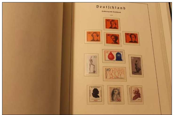 (427)Leuchtturm Album mit Folien 2x 1964-76  BRD  mit Marken ** + o  bitte lesen ! Stark reduziert !!