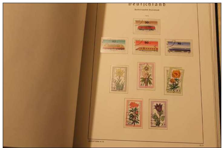 (427)Leuchtturm Album mit Folien 2x 1964-76  BRD  mit Marken ** + o  bitte lesen ! Stark reduziert !!