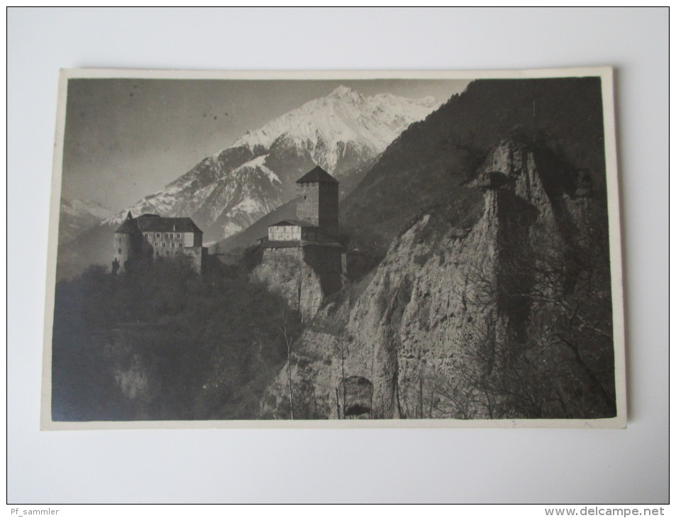 AK / Fotokarte 1924 Merano, Castel Tirolo Echt Gelaufen! Fotografo E Editore Leo Baehrendt - Merano