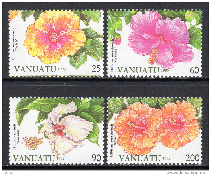 VANUATU. 1996 FLOWERS - HIBISCUS #2 SET MNH. - Vanuatu (1980-...)