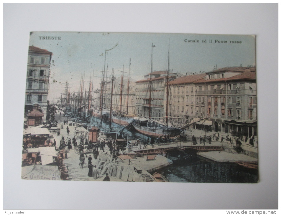 AK Österreich / Italien 1904 Trieste Canale Ed Il Ponte Rosso Echt Gelaufen Und Guter Zustand!! - Trieste (Triest)