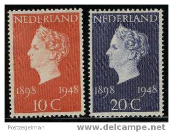 NEDERLAND 1948 Hinged Stamp(s) Silver Jubilee 507-508 #029 - Used Stamps