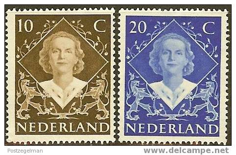 NEDERLAND 1948 OMP Zegel(s) Inhuldiging 509-510 #380 - Unused Stamps