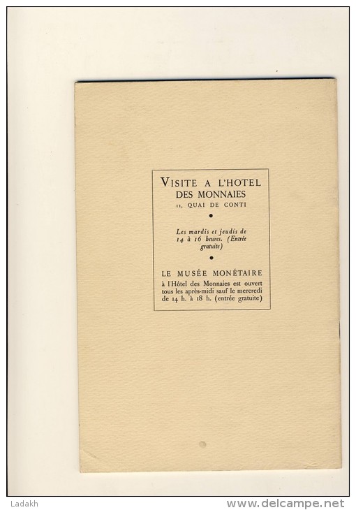 CATALOGUE # LE MEDAILLIER FRANCAIS # 1950 # RESUME DES COLLECTIONS DE LA MONNAIE # PARIS # - Livres & Logiciels