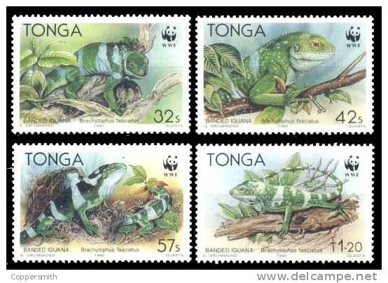 (008) Tonga  WWF / Fish / Poissons / Fische / Vissen  ** / Mnh  Michel 1140-43 - Tonga (1970-...)