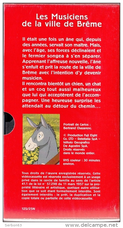 LE MONDE FABULEUX DES CONTES 30mm CASSETTE VHS COULEUR NEUVE SOUS BLISTER AVEC CARLOS LES MUSICIENS DE LA VILLE DE BREME - Audio-video