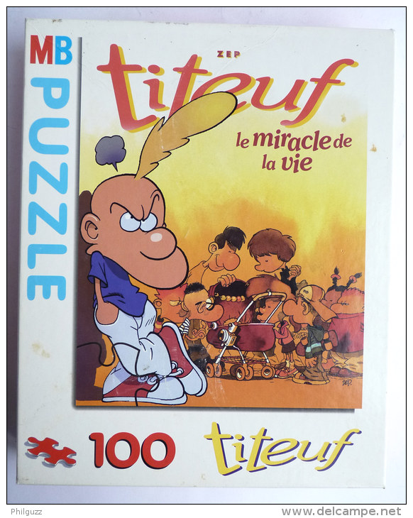 RARE Puzzle MB 100 Pièces 1999 - TITEUF -  ZEP COMPLET - Puzzles