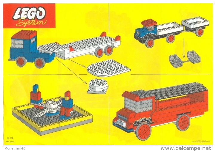 LEGO SYSTEM - PLAN NOTICE (B-118 Pad. Pend.) - Ontwerpen
