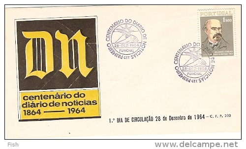 Portugal FDC & Centenário Do Diário De Noticias, Funchal 1964 (36) - Other & Unclassified