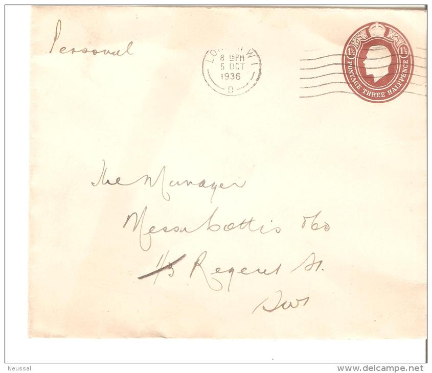 Carta De Grand Bretaña 1936 - Briefe U. Dokumente