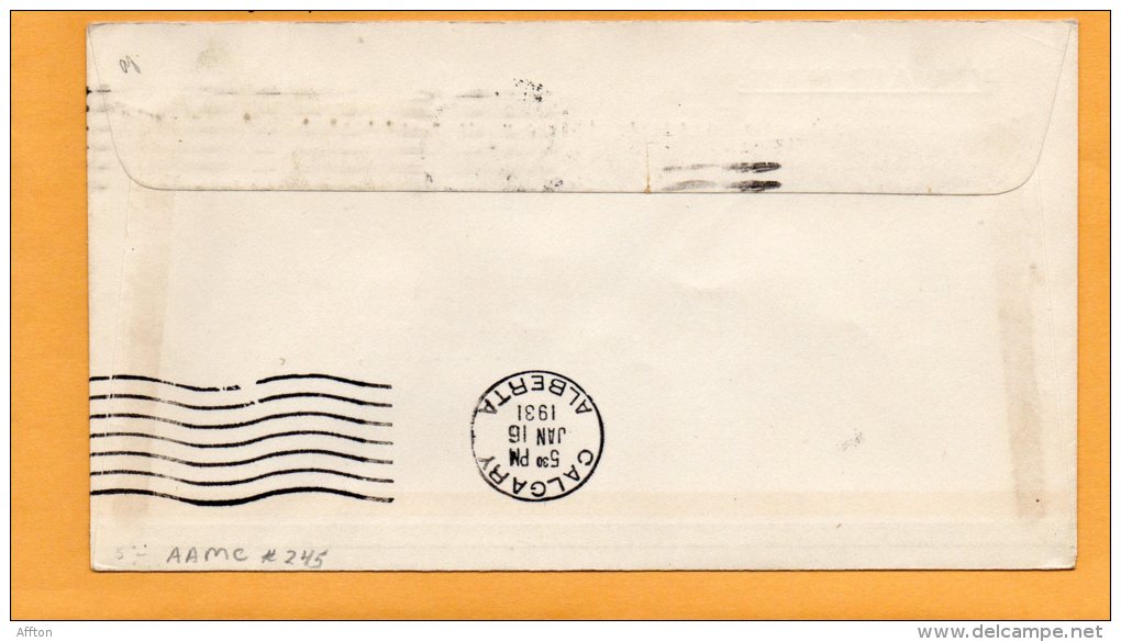Lethbridge To Calgary 1931 Canada Air Mail Cover - First Flight Covers