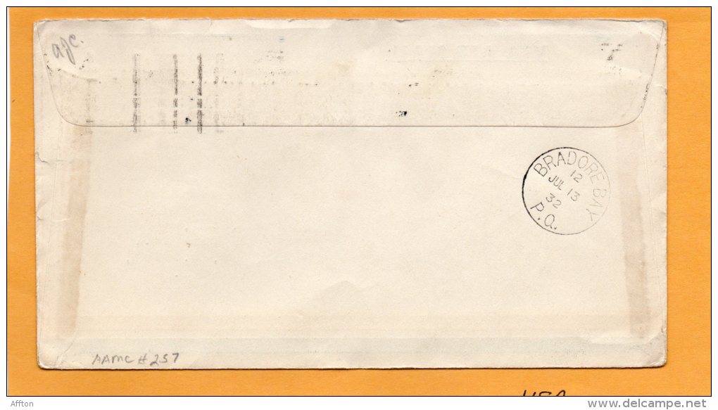 Ottawa To Bradore Bay 1932 Canada Air Mail Cover - First Flight Covers