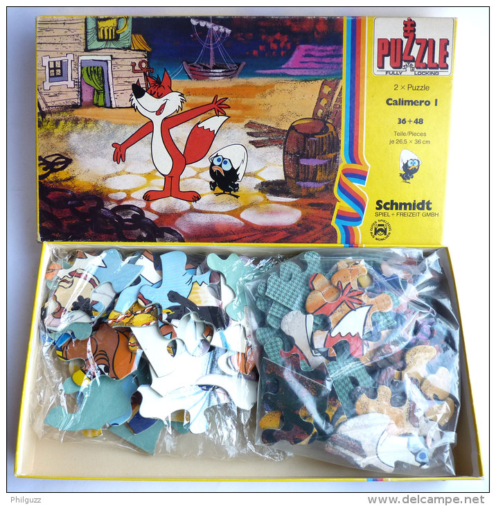 RARE Puzzle SCHMIDT  36 + 48 Pièces 80S - CALIMERO -   COMPLETS - Puzzels