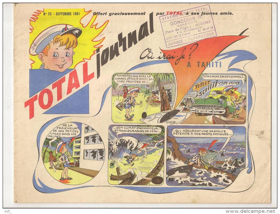 @ BD OFFERT PAR ESSENCE TOTAL JOURNAL N°23 SEPT 1961 STATION SERVICE PLACE DE L'EGLISE MEZIERES CHARLEVILLE ARDENNES - Autres & Non Classés