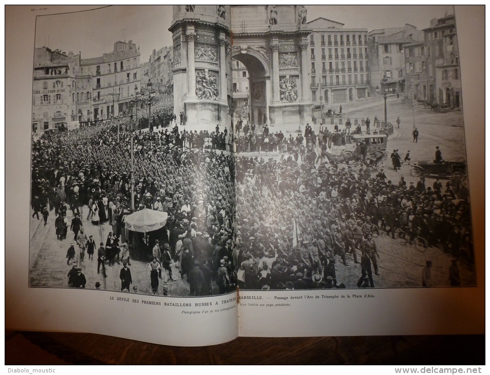 1916 : Les Russes à Marseille Au Camp Mirabeau Et Mailly-le-Grand..sur La Place D´Aix ;TONKIN - L'Illustration