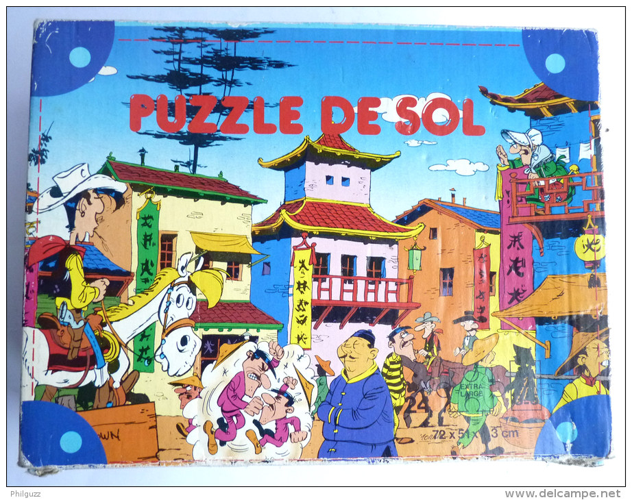 RARE Puzzle De Sol FALCON 24 Pièces 1985 - LUKY LUKE -  COMPLET - Puzzels