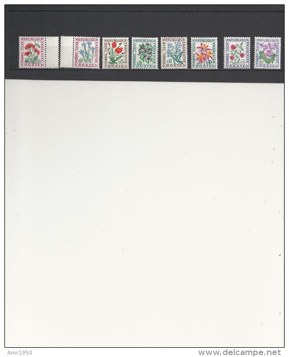 France - 1964-1971 - Fleurs Des Champs - Timbres Taxes N° 95 à 102 - Trace De Charnières - 1960-.... Neufs