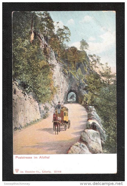 Postkutsche Auf Der Poststrasse Im Albthal Nur St Blasien Early Unused Attelage - St. Blasien