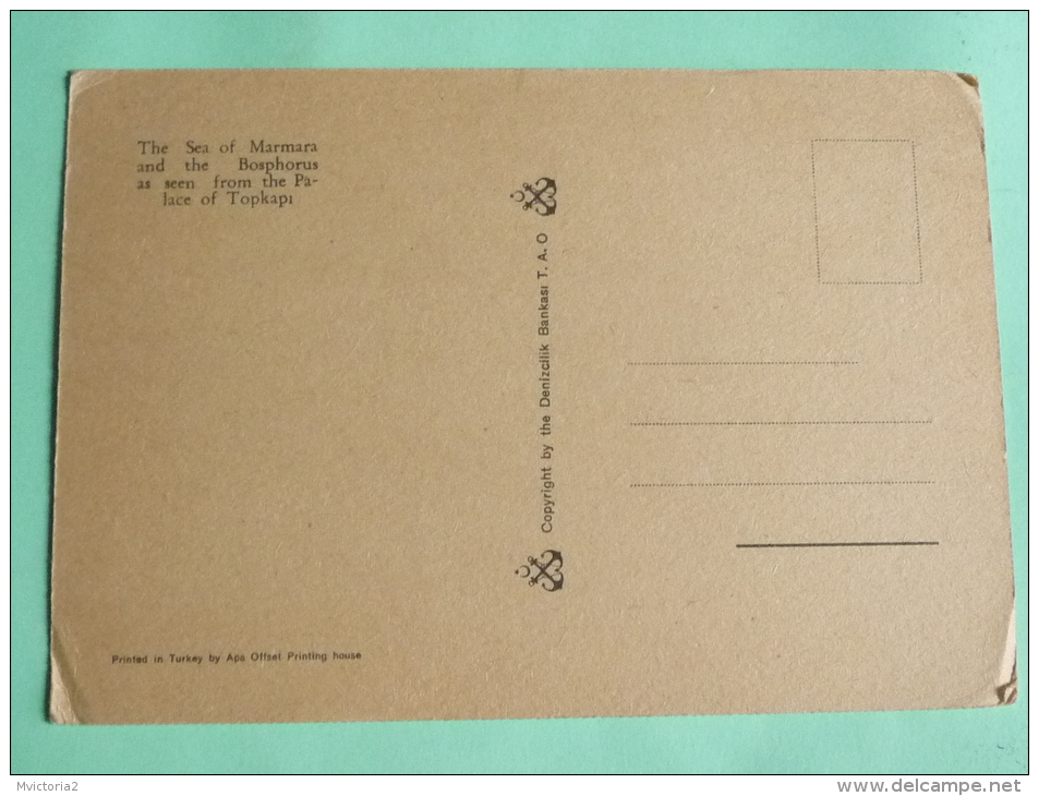 TURQUIE - The Sea Of Marmara And The Bosphorus As Seen From The Palace Of Topkapi - Turquie