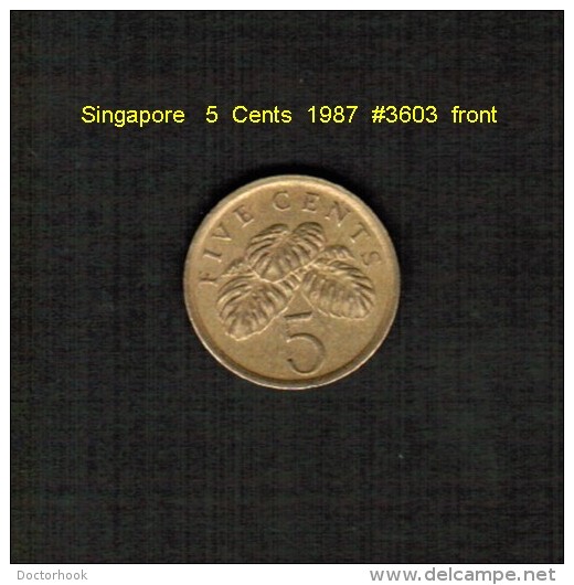 SINGAPORE    5  CENTS  1987  (KM # 99) - Singapur