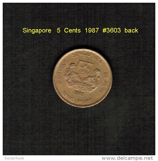 SINGAPORE    5  CENTS  1987  (KM # 99) - Singapur