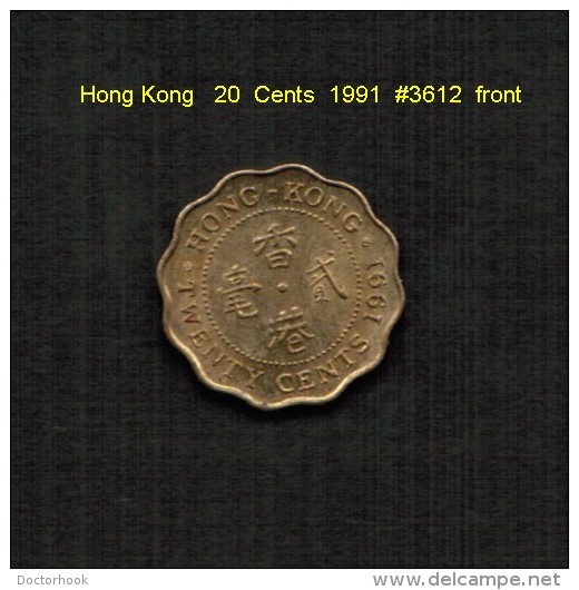 HONG KONG    20  CENTS  1991  (KM # 59) - Hong Kong