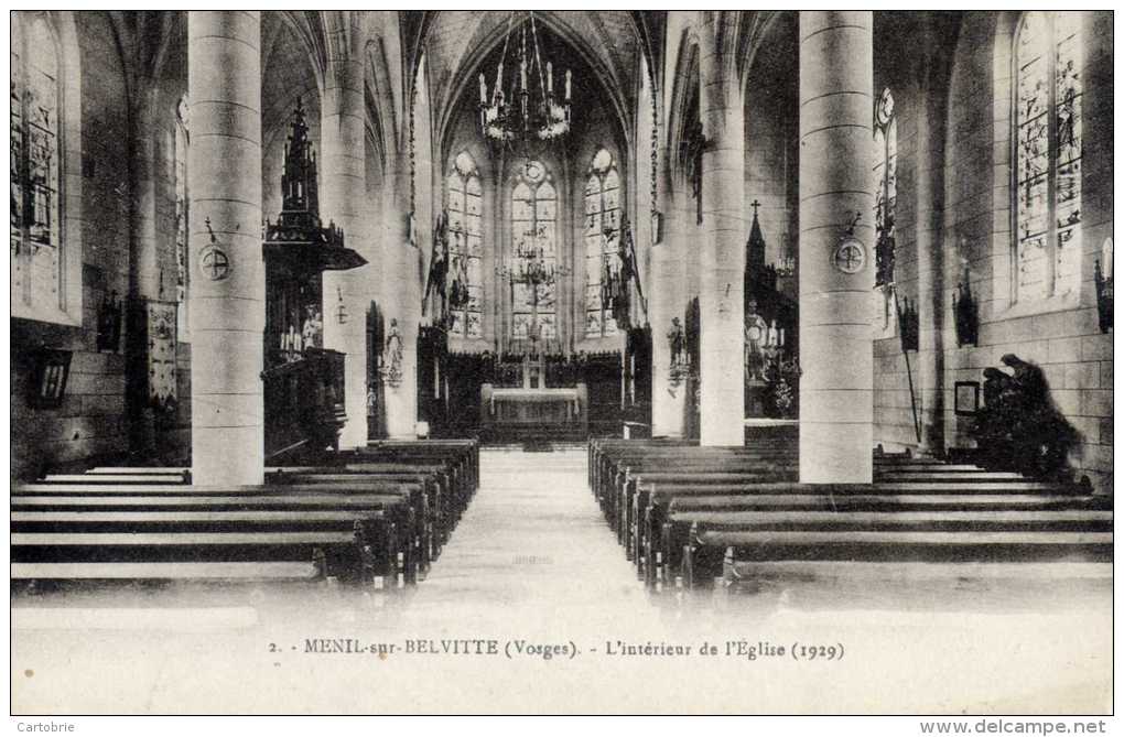 88-MENIL-sur-BELVITTE-L´I   Ntérieur  De L´Eglise (1929) - Autres & Non Classés