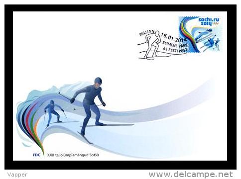 Olympic Estonia 2014 Stamp  FDC Winter Olympic Games In Sochii Mi 782 - Winter 2014: Sochi