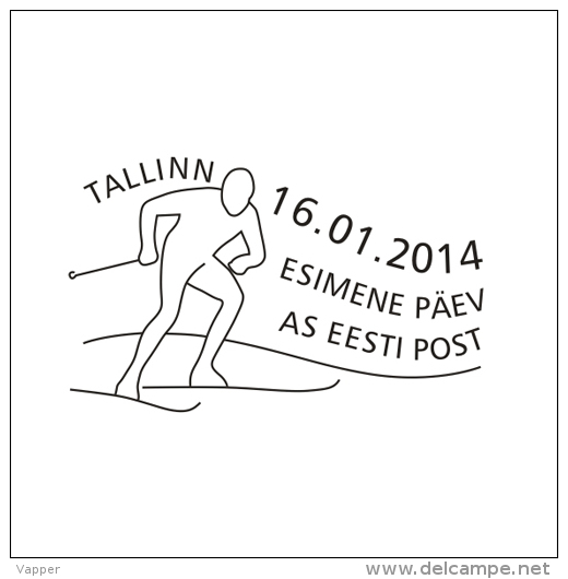 Olympic Estonia 2014 Stamp  FDC Winter Olympic Games In Sochii Mi 782 - Winter 2014: Sochi