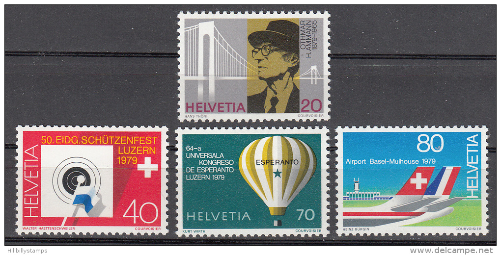 Switzerland   Scott No.  671-74   Mnh    Year  1979 - Unused Stamps