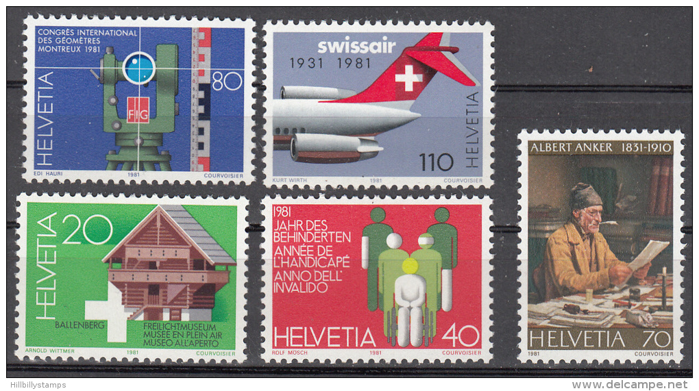 Switzerland   Scott No.  694-98    Mnh    Year  1980 - Nuevos