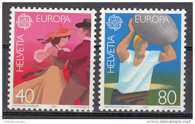 Switzerland   Scott No.  699-700    Mnh    Year  1981 - Nuevos