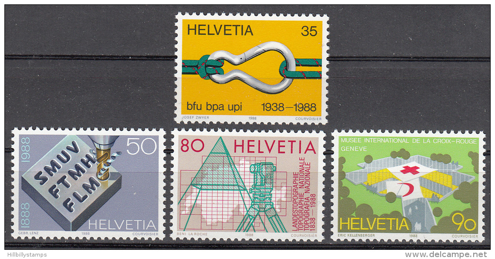 Switzerland   Scott No.  824-27    Mnh    Year  1988 - Ungebraucht