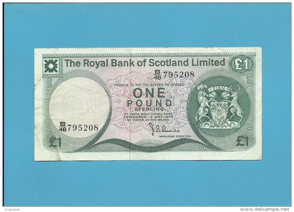 SCOTLAND - UNITED KINGDOM - 1 POUND - 02.05.1978 - P 336 - THE ROYAL BANK OF SCOTLAND LIMITED - 1 Pond