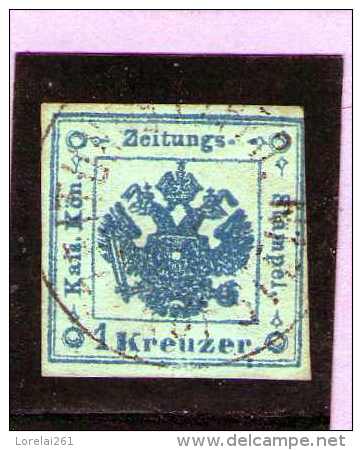 1858 - Timbres Taxe Pour Journaux  Mi No 2 /Type II  Et Yv No 1 B - Zeitungsmarken