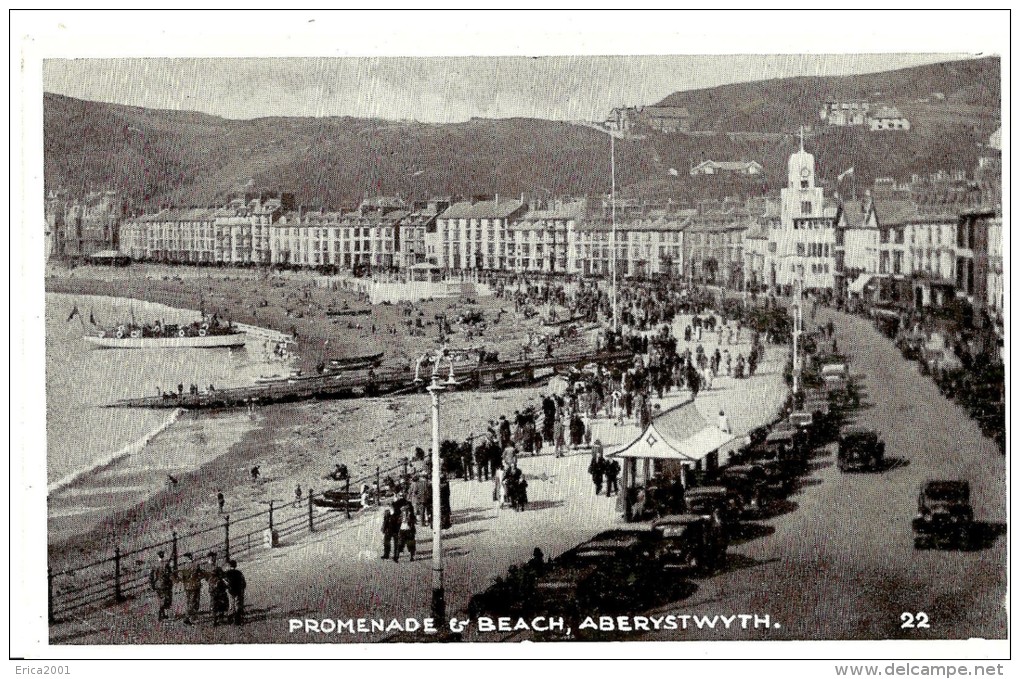 Cardiganshire.Aberystwyth.Promenade And  Beach. - Cardiganshire