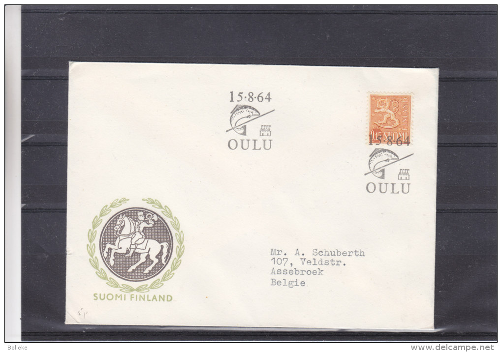 Poissons - Finlande - Lettre De 1964 - Oblitération Oulu - Storia Postale