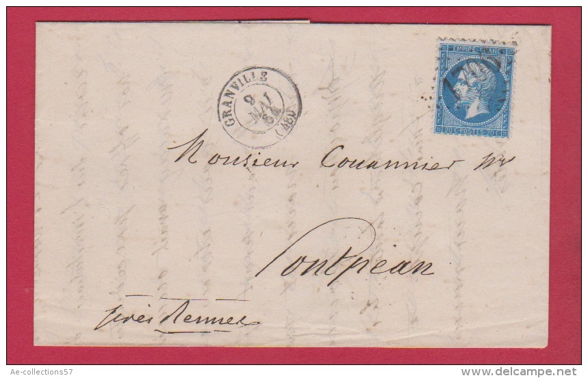 Lettre  De Granville   //  Pour Pontpean Par Rennes  //  9 Mai 1864 - 1849-1876: Periodo Classico