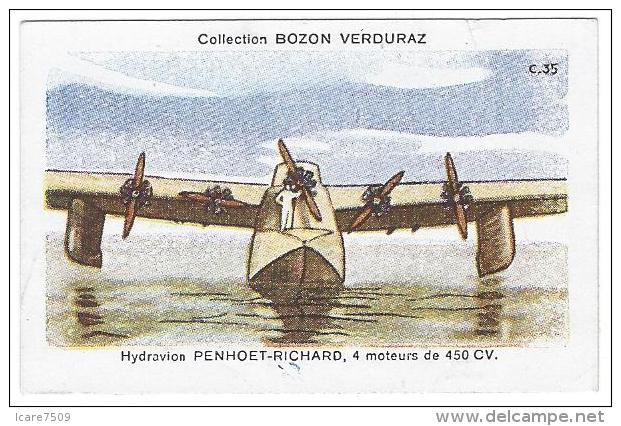 AVIATION - Hydravion Penhoet-Richard 4 Moteurs De 450 Cv  - Chromo Bozon-Verduraz C.35 (7.6x4.8cm Environs) - Andere & Zonder Classificatie