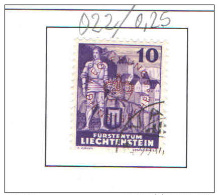 Liechtenstein 1937/41.Official. Scott O/22 See Scan - Usati