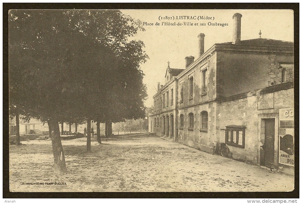 LISTRAC Place De L'Hôtel De Ville Et Ses Ombrages (Guillier) Gironde (33) - Margaux