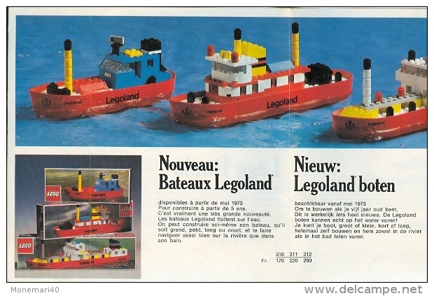 LEGO 73 - L'AMBULANCE - LEGO DUPLO - LEGOLAND - GROS CAMIONS - BATEAUX - TRAINS - ENGRENAGES, Etc... Catalogue (1973) - Cataloghi