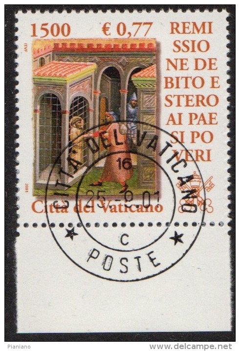 PIA -  VATICANO -  2001  : Remissione Del Debito Estero Ai Paesi Poveri    (SAS  1234-38 ) - Used Stamps