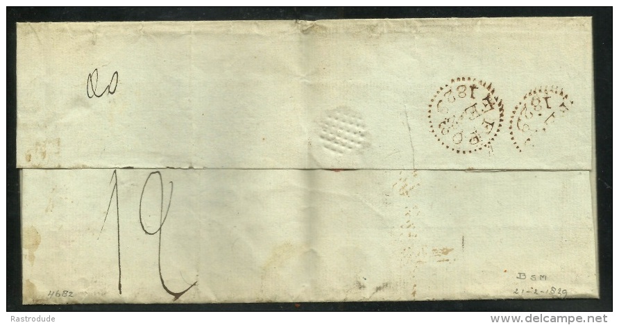 1829 - ENTIRE LETTER - BOULOGNE SUR MER To LONDON - 1801-1848: Precursors XIX