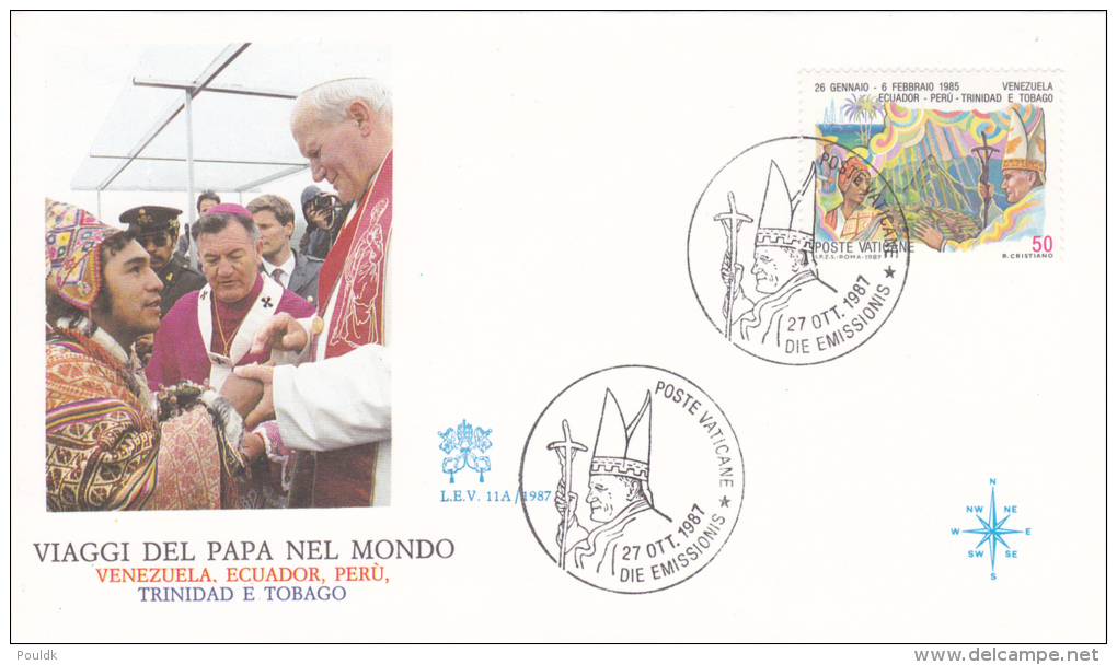 Pope John Paul II - Visit: 1987 World Travels Trinidad &amp; Tobago (G54-15) - Päpste