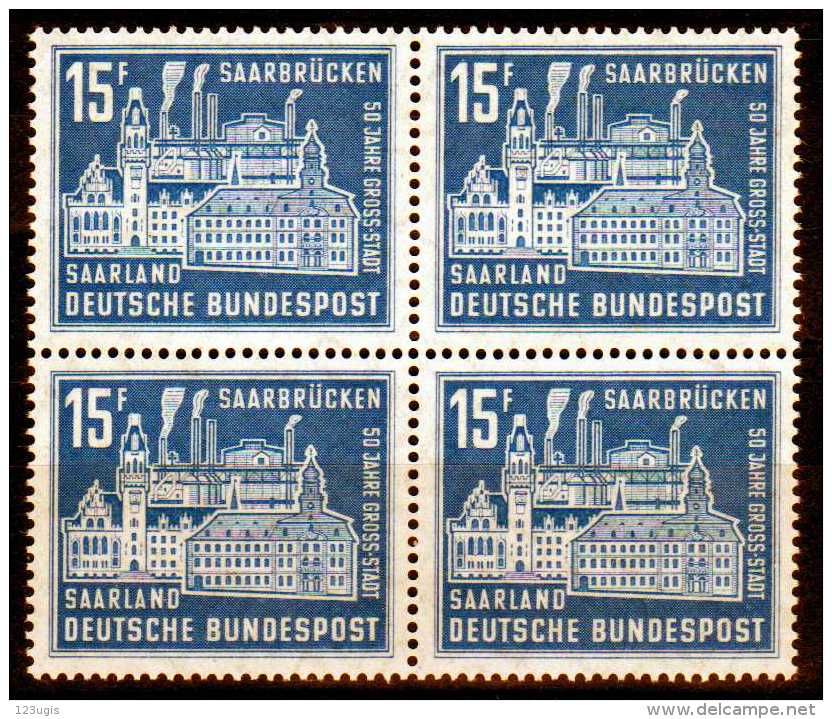 Saarland 1959 Mi 446 ** Viererblock [130114VIII] @ - Unused Stamps