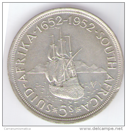 SUD AFRICA 5 SHILLINGS 1952 AG - Südafrika